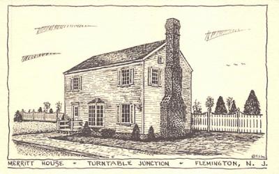 Turntable Junction, Merritt House Flemington, New Jersey Postcard