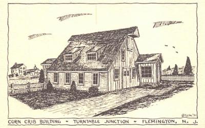 Corn Crib Building, Turntable Junction Flemington, New Jersey Postcard