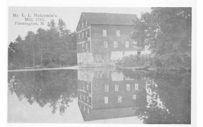 Mr. L. L. Holcombe's Mill Flemington, New Jersey Postcard