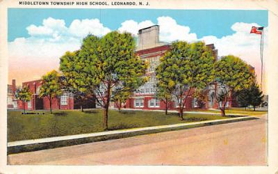 Middletown Township High School Leonardo, New Jersey Postcard