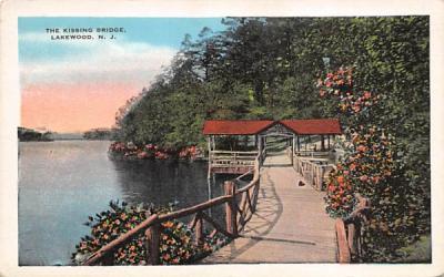 The Kissing Bridge Lakewood, New Jersey Postcard