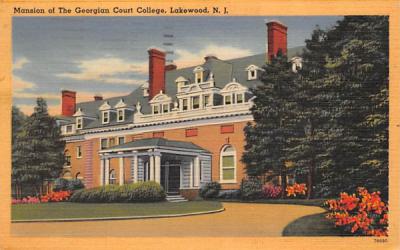 Mansion of The Georgian Court College Lakewood, New Jersey Postcard