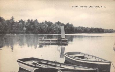 Scene Around Lafayette, New Jersey Postcard