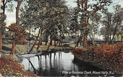 View on Rancocas Creek Mt Holly, New Jersey Postcard