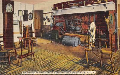 The Kitchen of Washington's Headquarters Morristown, New Jersey Postcard