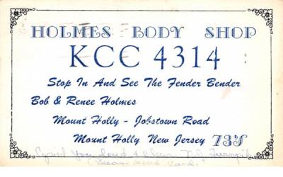 KCC 4314 Mt Holly, New Jersey Postcard