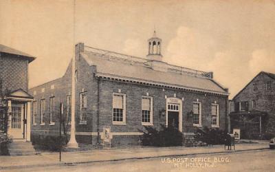 U.S. Post Office Bldg Mt Holly, New Jersey Postcard