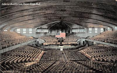 Interior Auditorium Ocean Grove, New Jersey Postcard