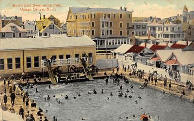 North End Swimming Pool Ocean Grove, New Jersey Postcard