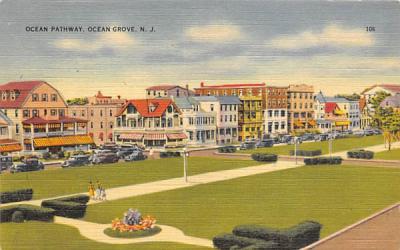 Ocean Pathway Ocean Grove, New Jersey Postcard