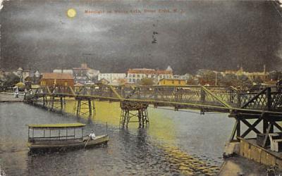 Moonlight on Wesley Lake Ocean Grove, New Jersey Postcard