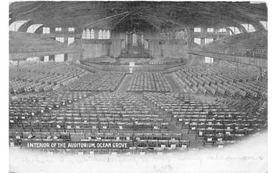 Interior of the Auditorium Ocean Grove, New Jersey Postcard