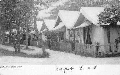 Tent Life Ocean Grove, New Jersey Postcard