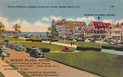 Ocean Pathway, looking toward the Ocean Ocean Grove, New Jersey Postcard