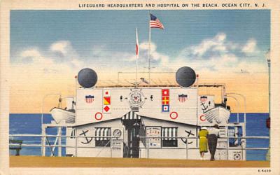 Lifeguard Headquarters and Hospital on the Beach Ocean Grove, New Jersey Postcard