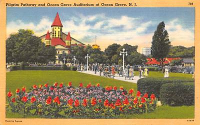 Pilgrim Pathway and Ocean Grove Auditorium New Jersey Postcard