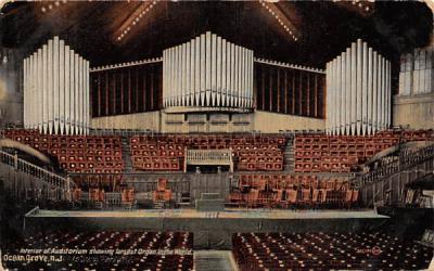 Auditorium, largest Organ in the World Ocean Grove, New Jersey Postcard