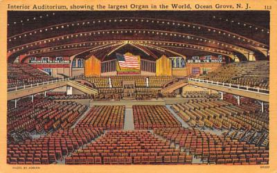 The Largest Organ in the World Ocean Grove, New Jersey Postcard