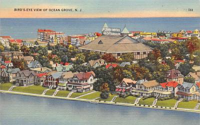 Bird's-Eye View of Ocean Grove, N. J., USA New Jersey Postcard