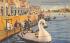 Swan Ride on Wesley Lake Ocean Grove, New Jersey Postcard