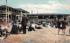 Beach Scene at Ross' Pavilion Ocean Grove, New Jersey Postcard