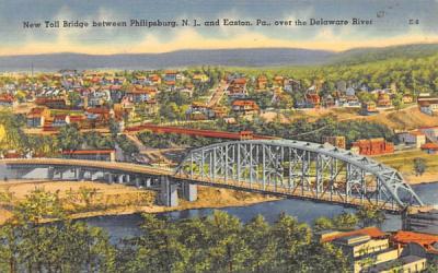 Toll Bridge Phillipsburg, New Jersey Postcard