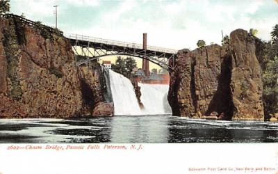 Chasm Bridge, Passaic Falls Paterson, New Jersey Postcard