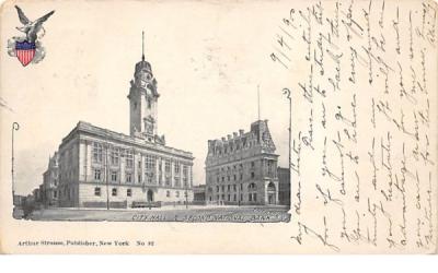 City Hall & Second National Bank Paterson, New Jersey Postcard