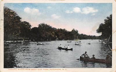 Passaic River from West Side Park Paterson, New Jersey Postcard