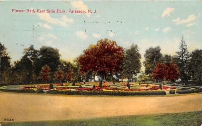 Flower Bed, East Side Park Paterson, New Jersey Postcard