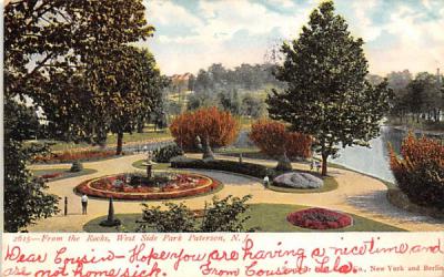 From the Rocks, West Side Park Paterson, New Jersey Postcard