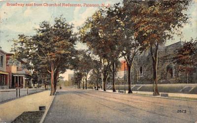 Broadway east from Church of Redeemer Paterson, New Jersey Postcard