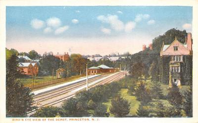 Bird's Eye View of the Depot Princeton, New Jersey Postcard