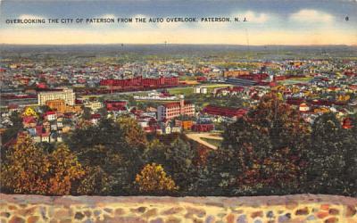 Paterson from the Auto Overlook New Jersey Postcard