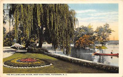 The Willows and River, West Side Park Paterson, New Jersey Postcard