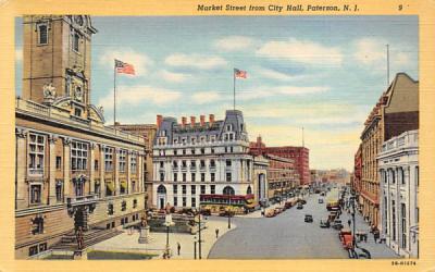 Market Street from City Hall Paterson, New Jersey Postcard