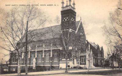 Saint Mary's Church and Rectory South Amboy, New Jersey Postcard