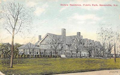 Duke's Residence, Duke's Park Somerville, New Jersey Postcard