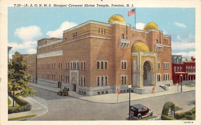 Crescent Shrine Temple Trenton, New Jersey Postcard