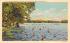 Bathing Scene at Parvin Lake State Park Vineland, New Jersey Postcard