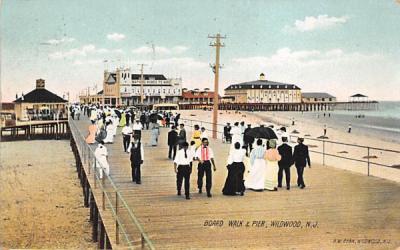 Board Walk & Pier Wildwood, New Jersey Postcard