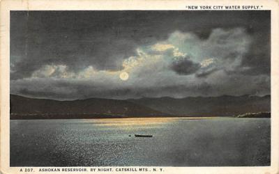 Ashokan Reservoir by night New York Postcard