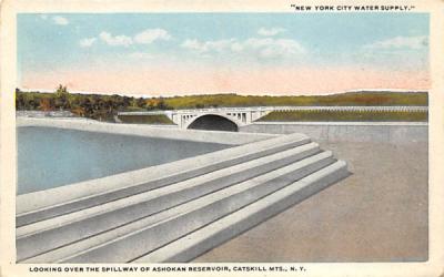 Looking Over the Spillway OverflowMisc Ashokan Reservoir, New York Postcard