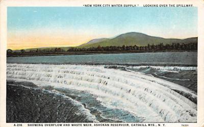 Overflow and Waste Weir  Ashokan Reservoir, New York Postcard