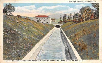 Waste Channel  Catskill Mts  Ashokan Reservoir, New York Postcard