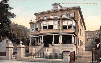 Old Ladies' Home Amsterdam, New York Postcard