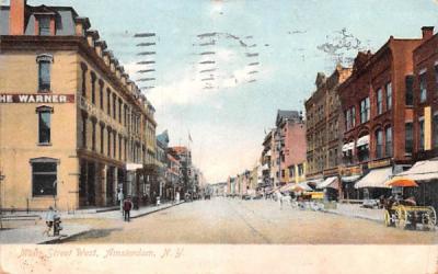 Main Street West Amsterdam, New York Postcard