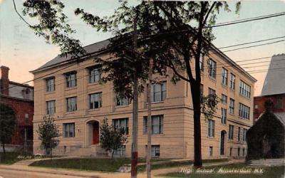 High School Amsterdam, New York Postcard