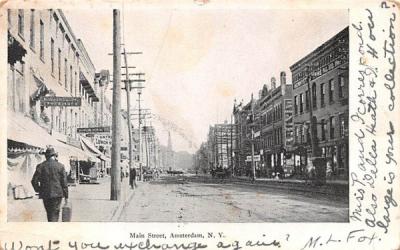 Main Street Amsterdam, New York Postcard