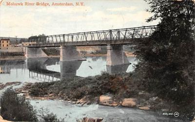 Mohawk River Bridge Amsterdam, New York Postcard